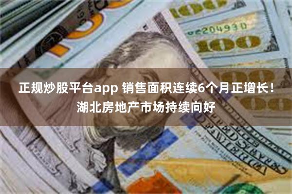 正规炒股平台app 销售面积连续6个月正增长！湖北房地产市场持续向好