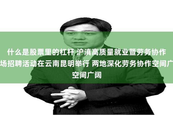 什么是股票里的杠杆 沪滇高质量就业暨劳务协作专场招聘活动在云南昆明举行 两地深化劳务协作空间广阔